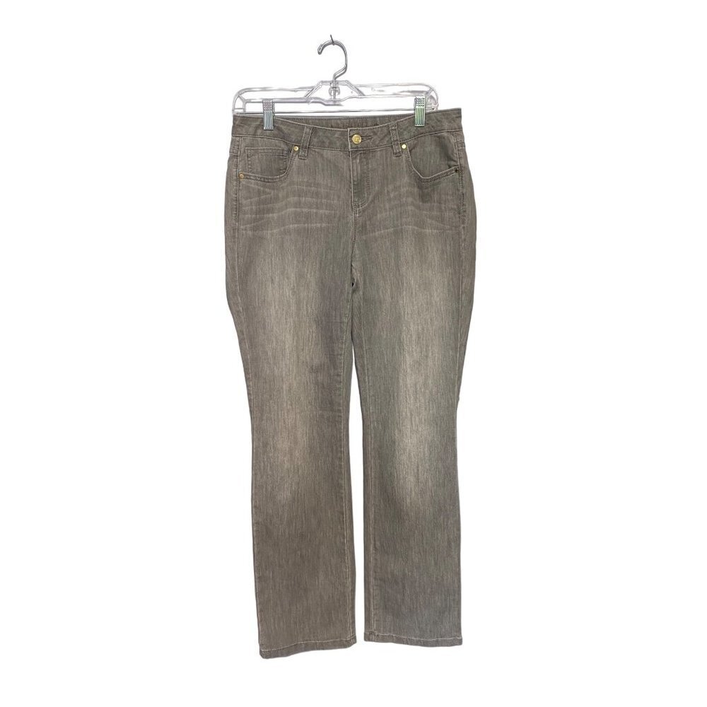Jennifer Lopez‎ Women's Gray Size 10 Straight Leg Jeans